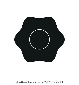 Fried egg Icon. Glyph Style Fried egg Fill Icon Vector Illustration