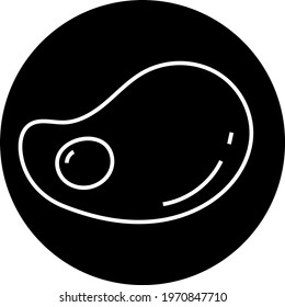 Fried egg, icon illustration, vector on white background