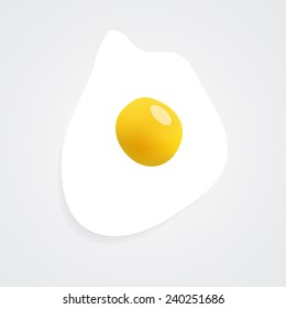 Fried egg icon. Image contains a gradient mesh.
