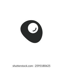Fried egg icon, isolated on white background
