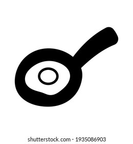 Fried egg icon isolated vector illustration. High quality black style vector icon