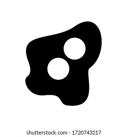 icono de huevo frito o logotipo símbolo de signo aislado ilustración vectorial - iconos vectoriales de estilo negro de alta calidad

