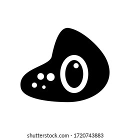 icono de huevo frito o logotipo símbolo de signo aislado ilustración vectorial - iconos vectoriales de estilo negro de alta calidad
