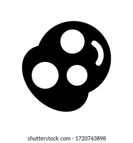 fried egg icon or logo isolated sign symbol vector illustration - high quality black style vector icons
