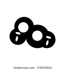 Ei-Symbol oder -Logo einzeln auf Zeichen, Vektorgrafik - hochwertige Vektorsymbole in schwarzem Stil
