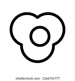 icono de huevo frito o logotipo símbolo de signo aislado ilustración vector ilustración - iconos vectoriales de estilo negro de alta calidad
