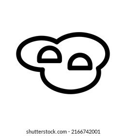 fried egg icon or logo isolated sign symbol vector illustration - high quality black style vector icons
