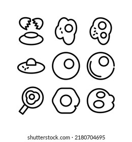 fried egg icon or logo isolated sign symbol vector illustration - Collection of high quality black style vector icons
