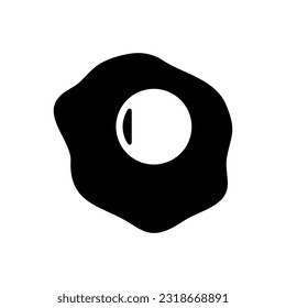 Icono de huevo frito, logotipo aislado en fondo blanco