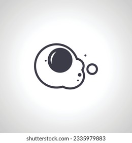 fried egg icon. omelet icon. egg icon