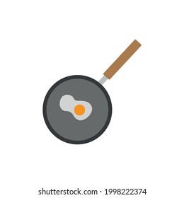 Icono de huevo frito sobre fondo blanco