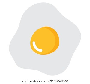 icono del huevo frito sobre fondo blanco