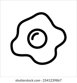 Fried egg icon in outline style