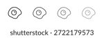 Fried egg icon outline trend modern simple versions