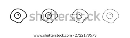 Fried egg icon outline trend modern simple versions