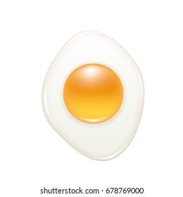 Fried egg icon. Realistic vector. Good for packaging design.