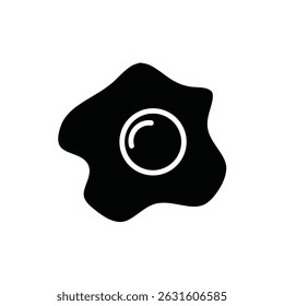 Fried egg icon. Simple breakfast food symbol.