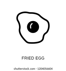 Fried egg icon. Fried egg symbol design from Restaurant collection. Simple element vector illustration on white background.