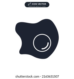 fried egg icon symbol template for graphic and web design collection logo vector illustration