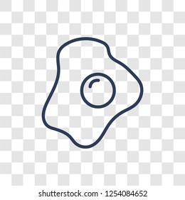 Fried egg icon. Trendy linear Fried egg logo concept on transparent background from Hotel and Restaurant collection