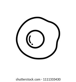 fried egg icon vector