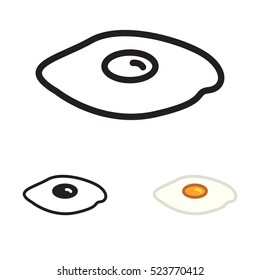 Fried egg icon. Vector icon.