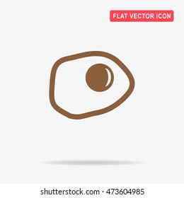 Fried egg icon. Vector concept illustration for design.