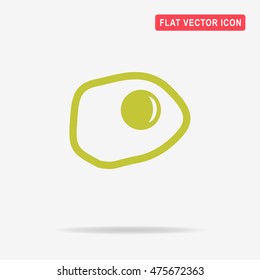 Fried egg icon. Vector concept illustration for design.