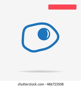 Fried egg icon. Vector concept illustration for design.