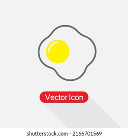Fried Egg Icon Vector Illustration Eps10