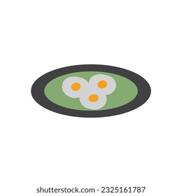fried egg icon vector illustration symbol design