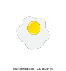 fried egg icon vector illustration logo design