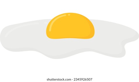 Fried egg icon vector illustration. Breakfast rich in protein. Cook an egg.