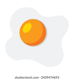 Fried egg icon. vector illustration.
