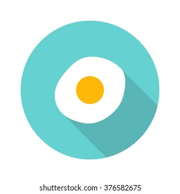 fried egg icon. vector illustration