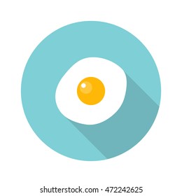 fried egg icon. vector illustration