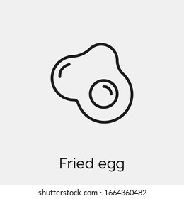 Fried egg icon vector. Linear style sign for mobile concept and web design. Fried egg symbol illustration. Pixel vector graphics - Vector.