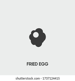 icono del huevo frito. vector de huevo frito sobre fondo gris