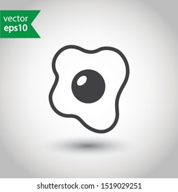 Fried egg icon. Fried egg vector sign design. Egg flat symbol. EPS 10 pictogram