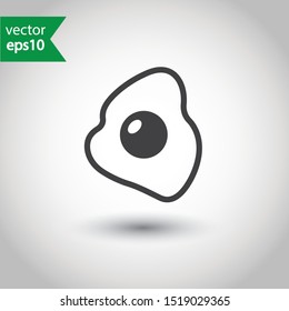Fried egg icon. Fried egg vector sign design. Egg flat symbol. EPS 10 pictogram