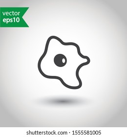 Fried egg icon. Fried egg vector sign design. Egg flat symbol. EPS 10 pictogram