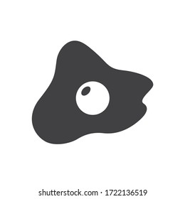 Ikone aus gebratenem Ei. Frittiertes Ei, Vektordesign. Ei-Symbol EPS10-Piktogramm