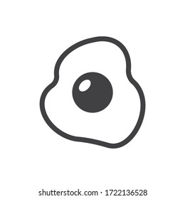 Fried egg icon. Fried egg vector sign design. Egg flat symbol. EPS 10 pictogram
