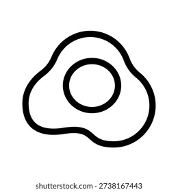 Fried Egg Icon Vector Symbol Design Illustration