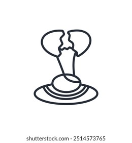 Symbol für gebratenes Ei. vector.Editable stroke.linear style Zeichen zur Verwendung Web-Design, logo.Symbol-Illustration.