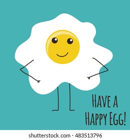 Fried egg icon. World egg day. Have a happy egg day.