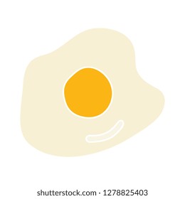 fried egg icon-breakfast  sign-healthy symbol-cooked isolated-omelet vector 