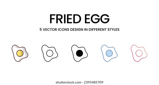 Ikonen aus frittiertem Ei. Geeignet für Webpage, Mobile App, UI, UX und GUI Design. Vektorgrafik.