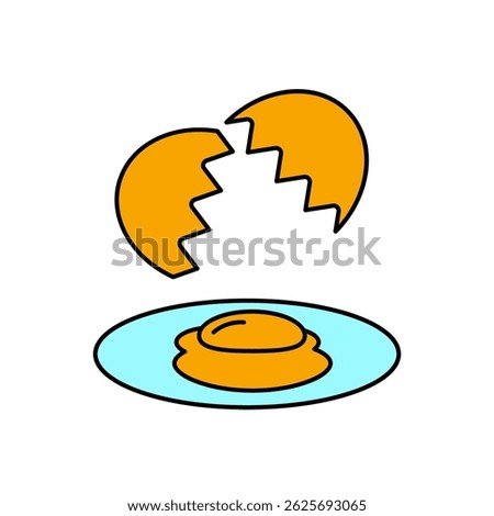 fried egg icons  symbol vector elements for infographic web
