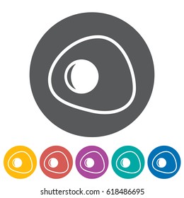 Fried egg icons.Vector illustration
